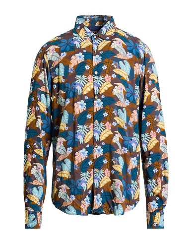 DISPLAJ Patterned shirt Deep teal 100% Viscose