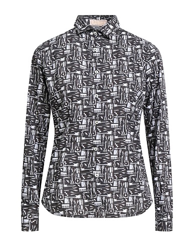 ALEXINGH Patterned shirts & blouses Black 100% Cotton