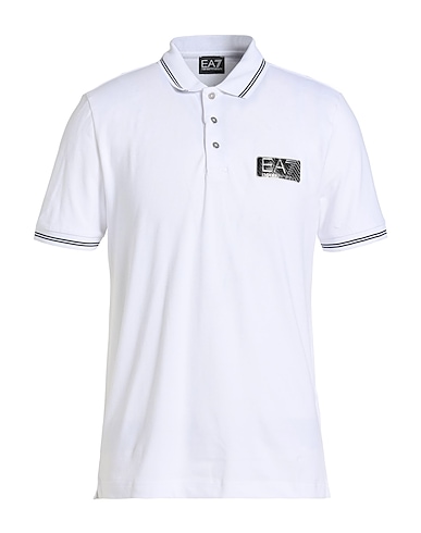 EA7 Polo Bianco 97% Cotone, 3% Elastan
