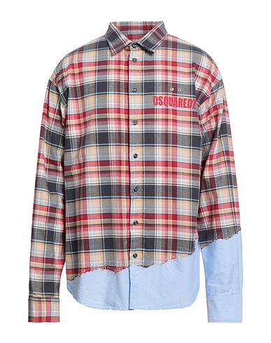 DSQUARED2 Checked shirt Red 100% Cotton