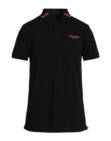 ASTON MARTIN by HACKETT Polo shirts NERO 100% Cotton