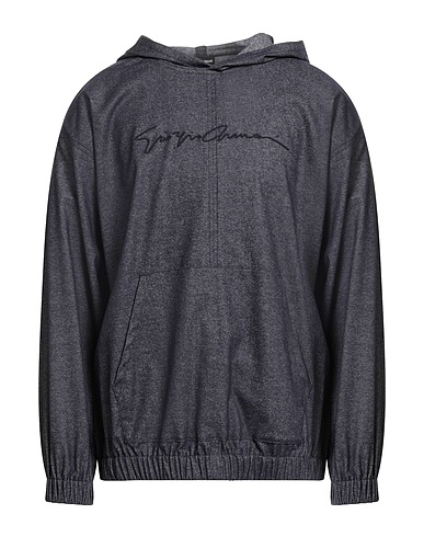 GIORGIO ARMANI Hooded track jacket  Navy blue 52% Virgin Wool, 37% Cotton, 8% Cashmere, 3% Elastane