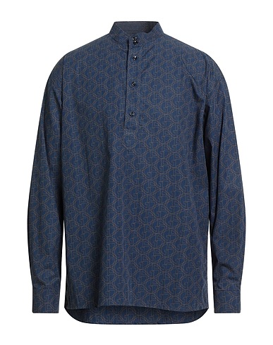 GIORGIO ARMANI Hemd mit Muster Marineblau 100% Baumwolle