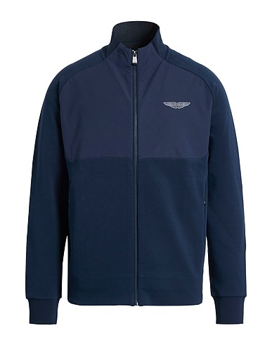 ASTON MARTIN by HACKETT Sweatshirt Navy blue 71% Cotton, 24% Polyamide, 5% Elastane