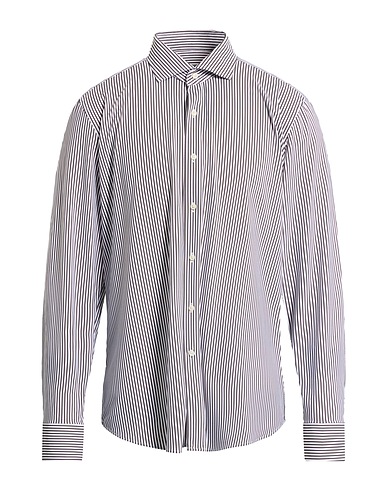 GHIRARDELLI Striped shirt NEXT Dark brown 70% Polyamide, 30% Elastane