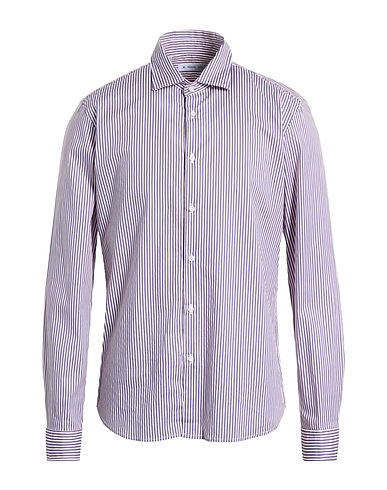 MANUEL RITZ Striped shirt 97% Cotton, 3% Elastane