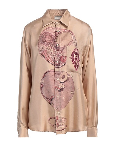 PIERRE-LOUIS MASCIA Patterned shirts & blouses Sand 100% Silk