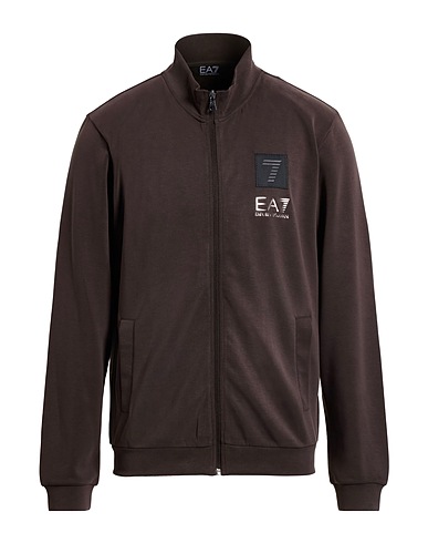 EA7 Sweatshirt Chocolate brown 46% Modal, 46% Polyester, 8% Elastane
