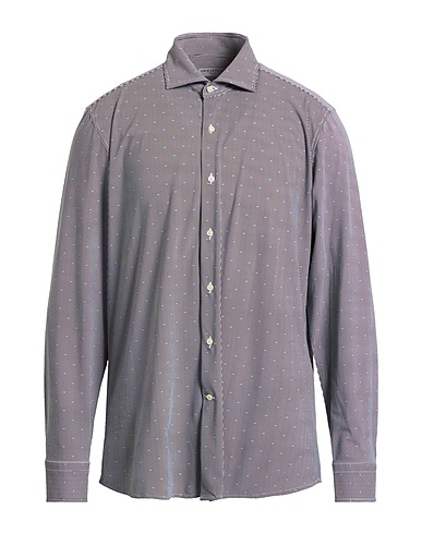 GHIRARDELLI Striped shirt NEXT Dark brown 70% Polyamide, 30% Elastane