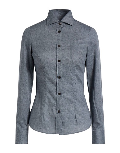 BARBA Napoli Patterned shirts & blouses Grey 100% Cotton