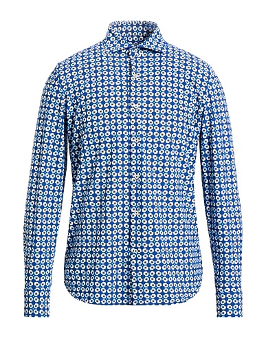 GHIRARDELLI Patterned shirt NEXT Blue 70% Polyamide, 30% Elastane