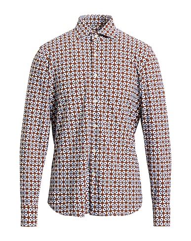GHIRARDELLI Patterned shirt NEXT Brown 70% Polyamide, 30% Elastane