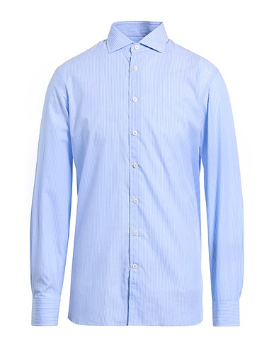 HACKETT Striped shirt Sky blue 100% Cotton