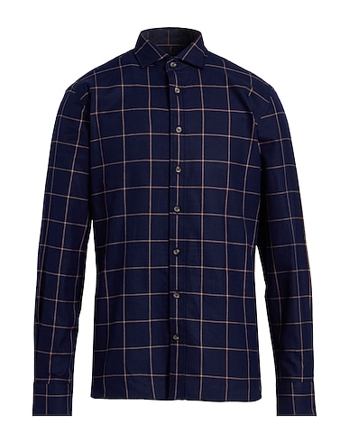 HACKETT Checked shirt Navy 100% Cotton
