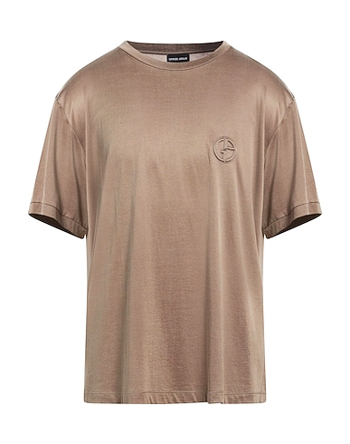 GIORGIO ARMANI T-shirt Tortora 66% Cupro, 34% Cotone