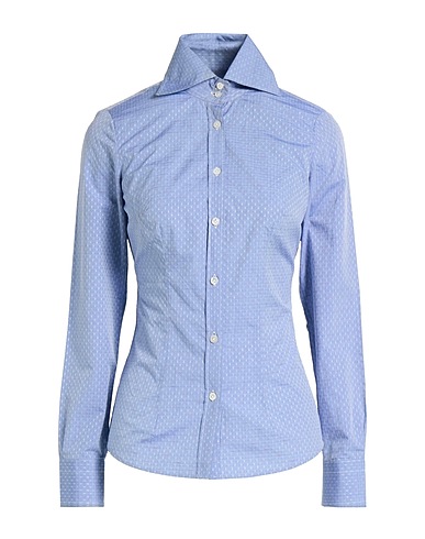 BARBA Napoli Shirts Slate blue 100% Cotton