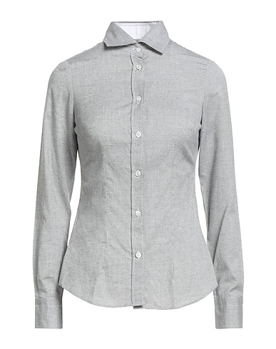 BARBA Napoli Solid colour shirts & blouses Grey 100% Cotton