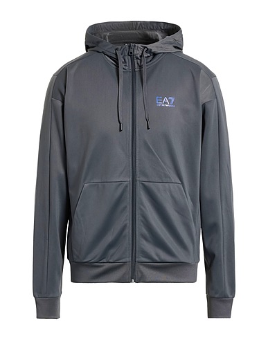 EA7 Hooded track jacket  Grey 100% Polyester