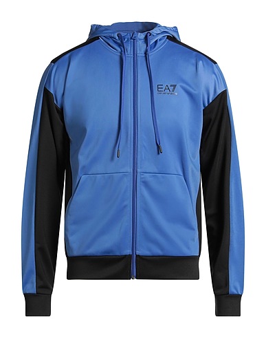 EA7 Hooded track jacket  Azure 100% Polyester