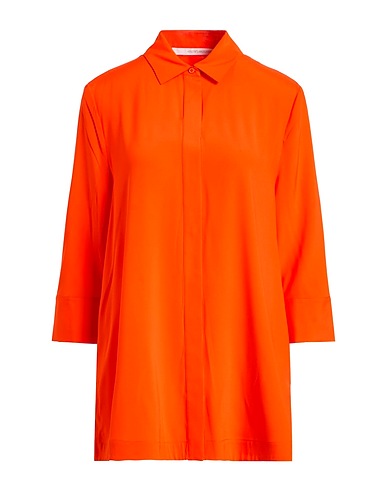 HERZENSANGELEGENHEIT Solid colour shirts & blouses Tomato red 95% Silk, 5% Elastane