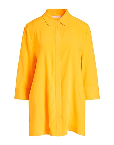 HERZENSANGELEGENHEIT Solid color shirts & blouses Mandarin 95% Silk, 5% Elastane