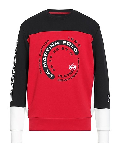 LA MARTINA Sweatshirt Red 100% Cotton