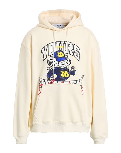 MSGM Hooded track jacket Ivory 100% Cotton