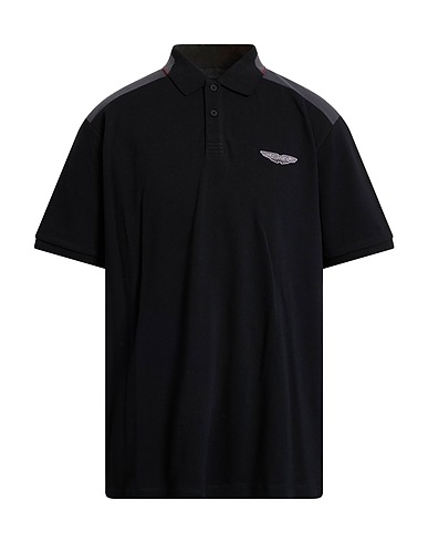 ASTON MARTIN by HACKETT Polo shirt Black 100% Cotton