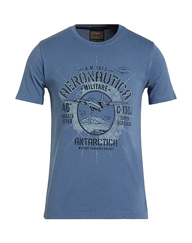 AERONAUTICA MILITARE T-shirt Slate blue 100% Cotton