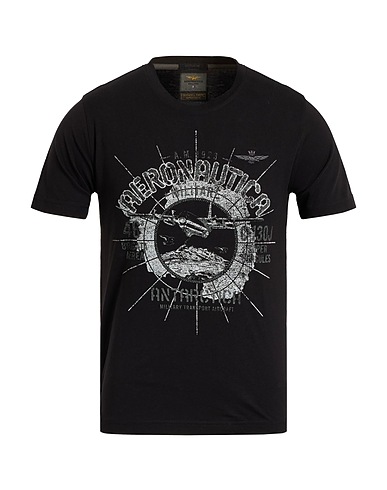 AERONAUTICA MILITARE T-shirt Black 100% Cotton