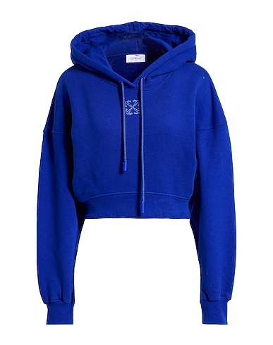 OFF-WHITE™ Hooded track jacket  Bright blue 100% Cotton, Elastane, Polyester