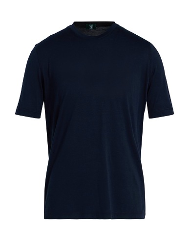 KIRED Basic T-Shirt Nachtblau 60% Seide, 40% Baumwolle
