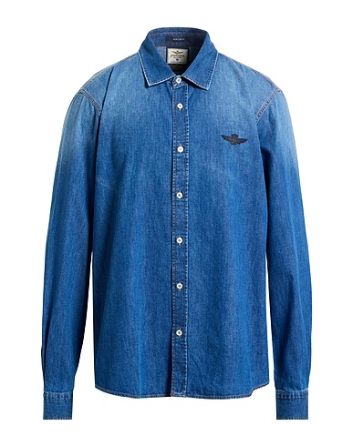 AERONAUTICA MILITARE Denim shirt 100% Cotton