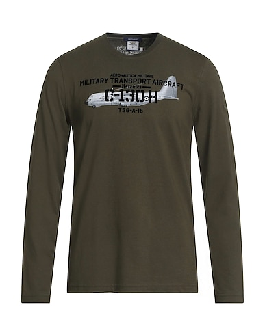 AERONAUTICA MILITARE T-shirt Verde militare 100% Cotone