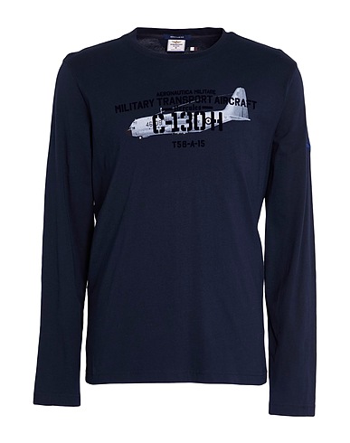 AERONAUTICA MILITARE T-shirt Σκούρο μπλε της νύχτας 100% Βαμβάκι