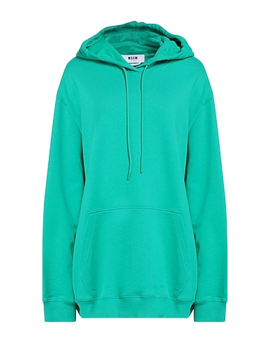 MSGM Hooded track jacket  Emerald green 100% Cotton
