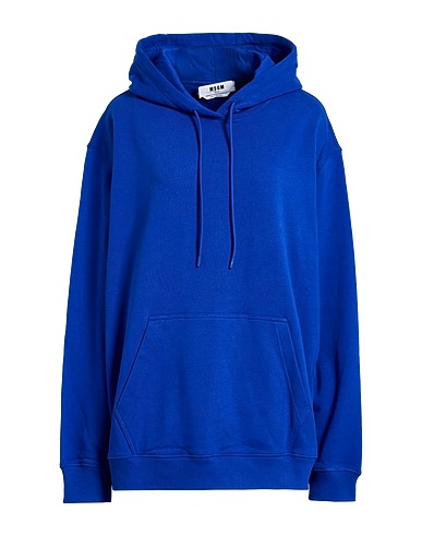 MSGM Hooded sweatshirt Bright blue 100% Cotton