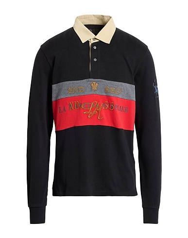 LA MARTINA Polo shirt GUARDS POLO CLUB Black 100% Cotton