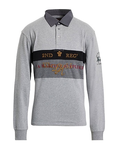 LA MARTINA Polo shirt GUARDS POLO CLUB Light grey 100% Cotton