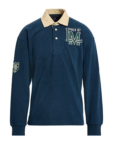 LA MARTINA Polo shirt Slate blue 100% Cotton