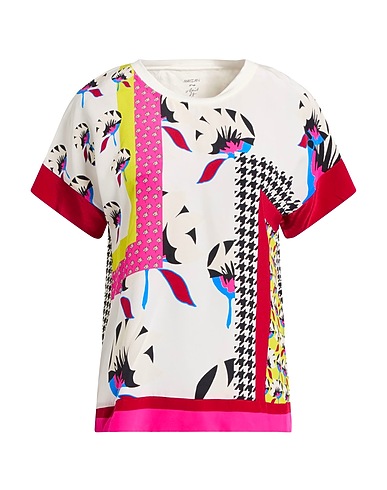 MARC CAIN Silk top White 100% Silk, Viscose, Elastane