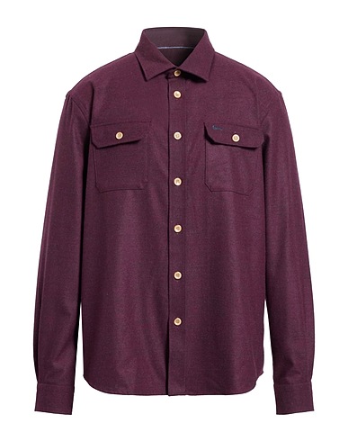 HARMONT & BLAINE Solid colour shirt Plum 64% Polyester, 34% Viscose, 2% Elastane