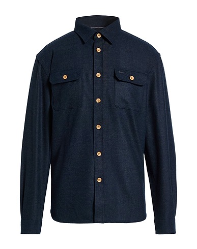 HARMONT & BLAINE Solid colour shirt Midnight blue 64% Polyester, 34% Viscose, 2% Elastane