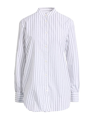 OFFICINE GÉNÉRALE Gestreiftes Hemd Weiß 100% Baumwolle