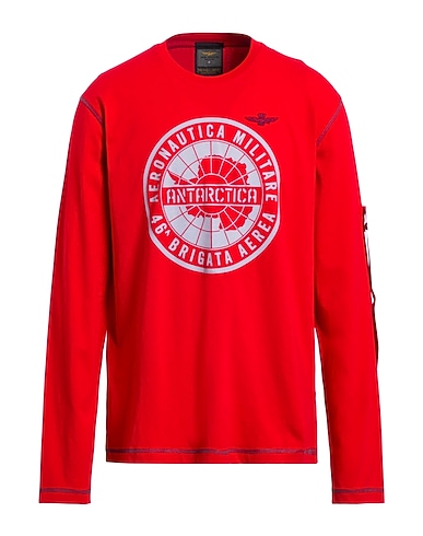 AERONAUTICA MILITARE T-shirt Κόκκινο 100% Βαμβάκι