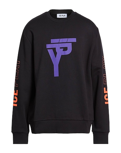 ICE PLAY Sweatshirt Black 90% Cotton, 10% Polyester, Elastane