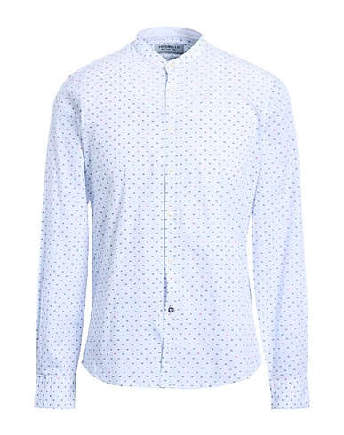 FRED MELLO Striped shirt Sky blue 100% Cotton