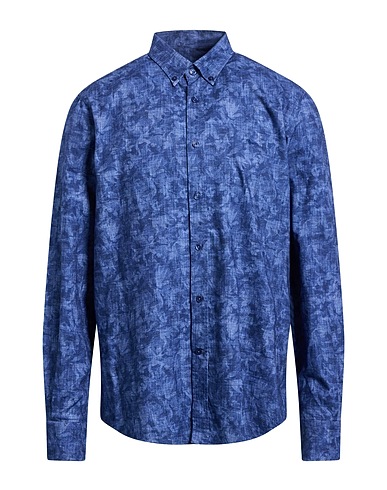 HARMONT & BLAINE Рубашка с рисунком Тёмно-синий 100% Хлопок