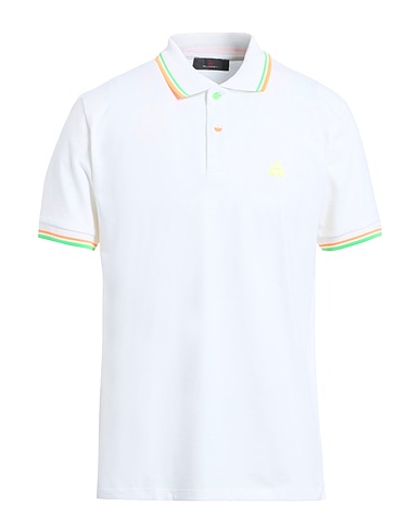 PEUTEREY Polo shirt White 95% Cotton, 5% Elastane