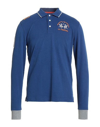LA MARTINA Polo Blu 100% Cotone